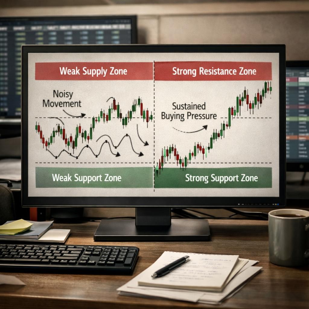 futures market structure weak vs strong process illustration for Futures market structure for active traders: separating real pressure from noisy movement