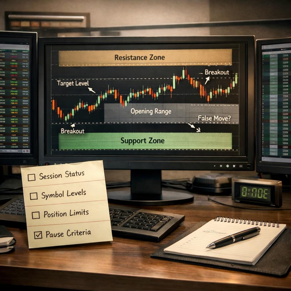 futures market structure pre-live checklist illustration for Futures market structure for active traders: separating real pressure from noisy movement