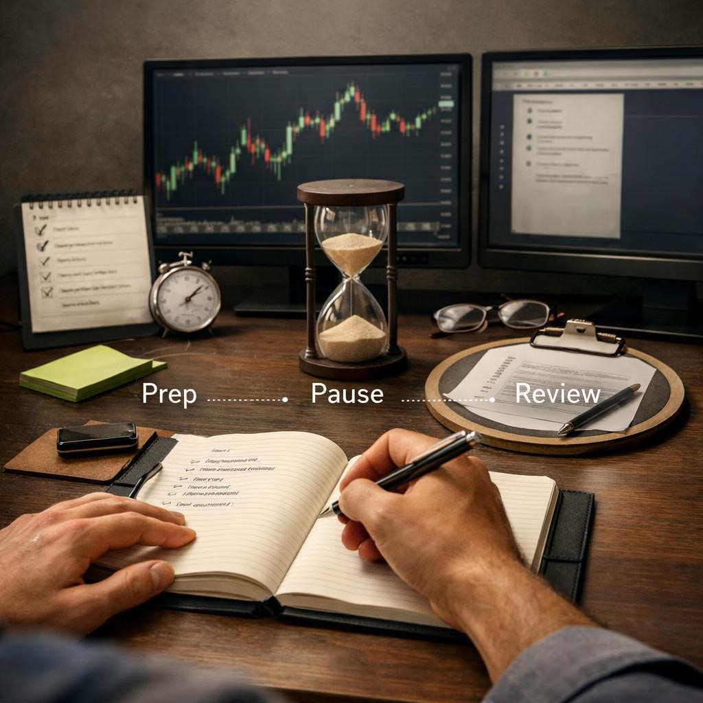 trading psychology session framework illustration for Trading psychology for rule-based traders: emotional control starts in the process, not the pep talk