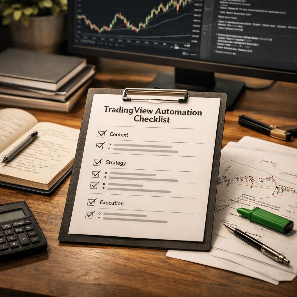 tradingview automation review checklist illustration for TradingView automation checklist: what traders should verify before going live